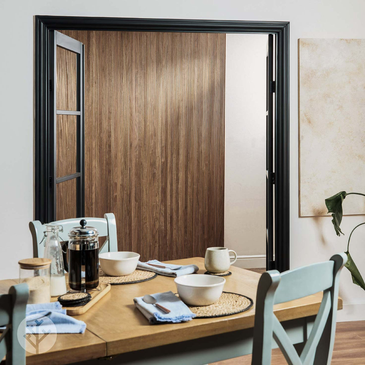 Flutto® Walnut Mini-Ridge Flexible Tambour Wood Panels