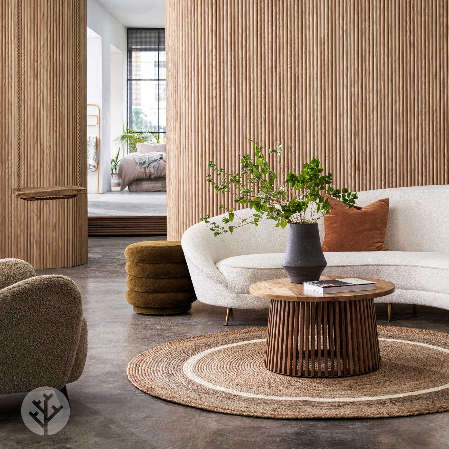 Flutto® Oak Ridge Flexible Tambour Wood Panels
