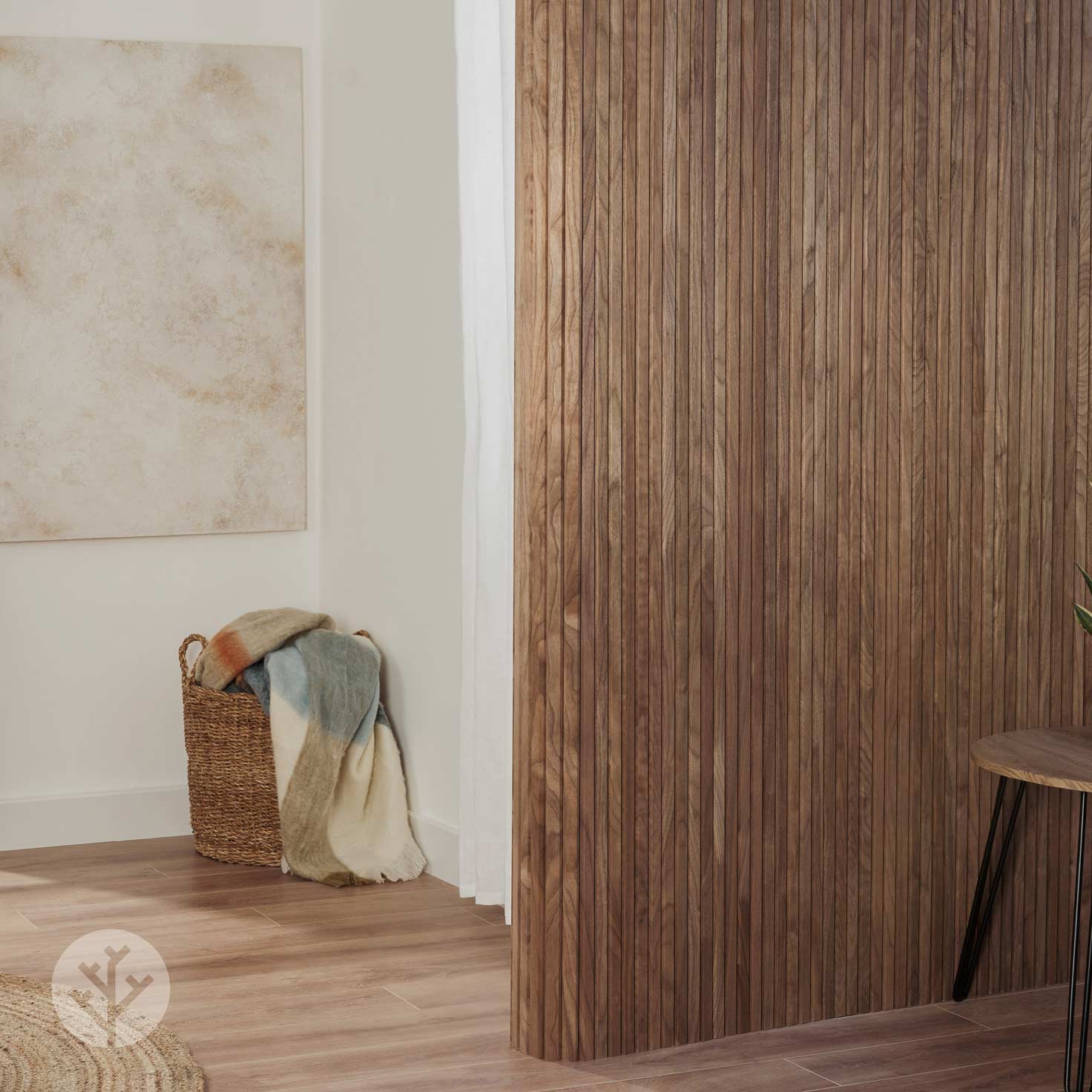 Flutto® Walnut Slat Flexible Tambour Wood Panels