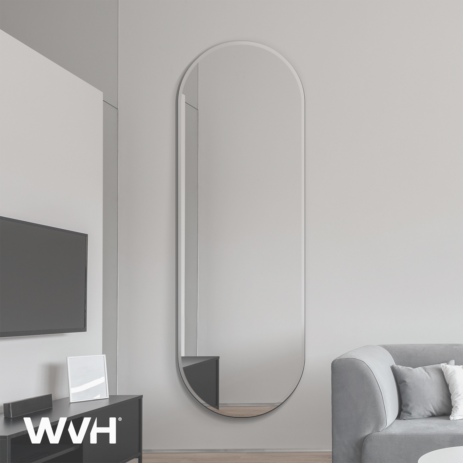 WVH® | The Oval | Frameless Wall-Mountable Mirrors
