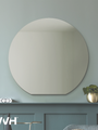 WVH® | The Round Flat-Base | Frameless Wall-Mountable Mirrors
