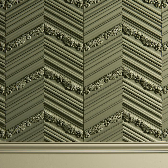Chevron 3D Paintable Wall Panels | Orac W130