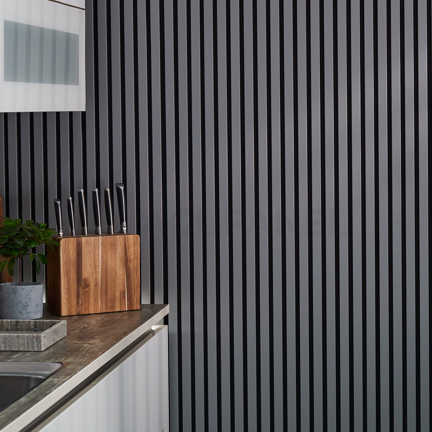 Acupanel® Contemporary Arctic Grey Wrapped Acoustic Wall Panels