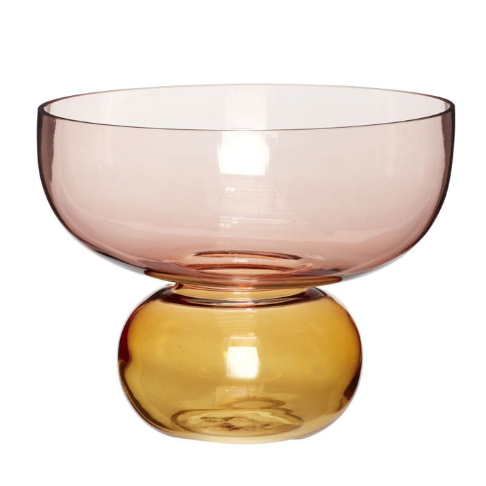 Hübsch | Amber Rose | Glass Show Vase
