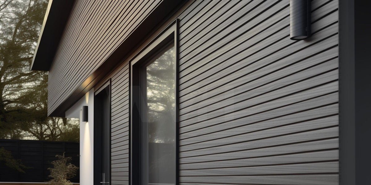 Acupanel® Grey Wall Panels Exterior WoodEffect Slat Wall Panels