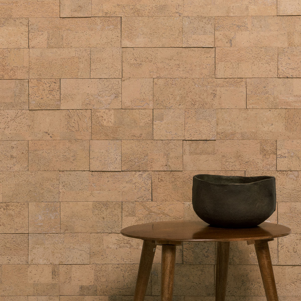 Muratto® Organic "Brick Natural" 3D Pattern Luxury Cork Wall Tiles