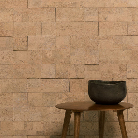 Muratto® Organic "Brick Natural" 3D Pattern Luxury Cork Wall Tiles