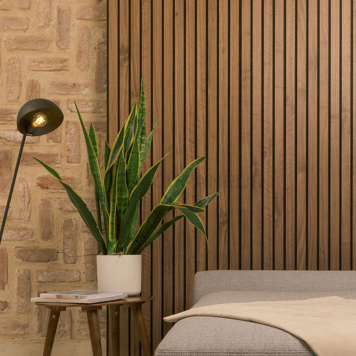 Acupanel® Luxe Natural Walnut Acoustic Wood Wall Panels