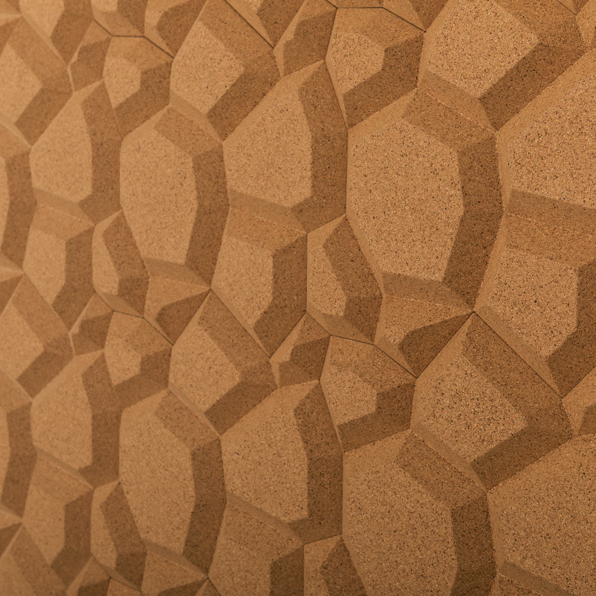 Muratto® Organic "Beehive Natural" Honeycomb Pattern Luxury Cork Wall Tiles