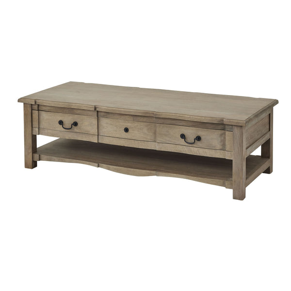 Copgrove Bleached Wood | Two-Drawer Coffee Table