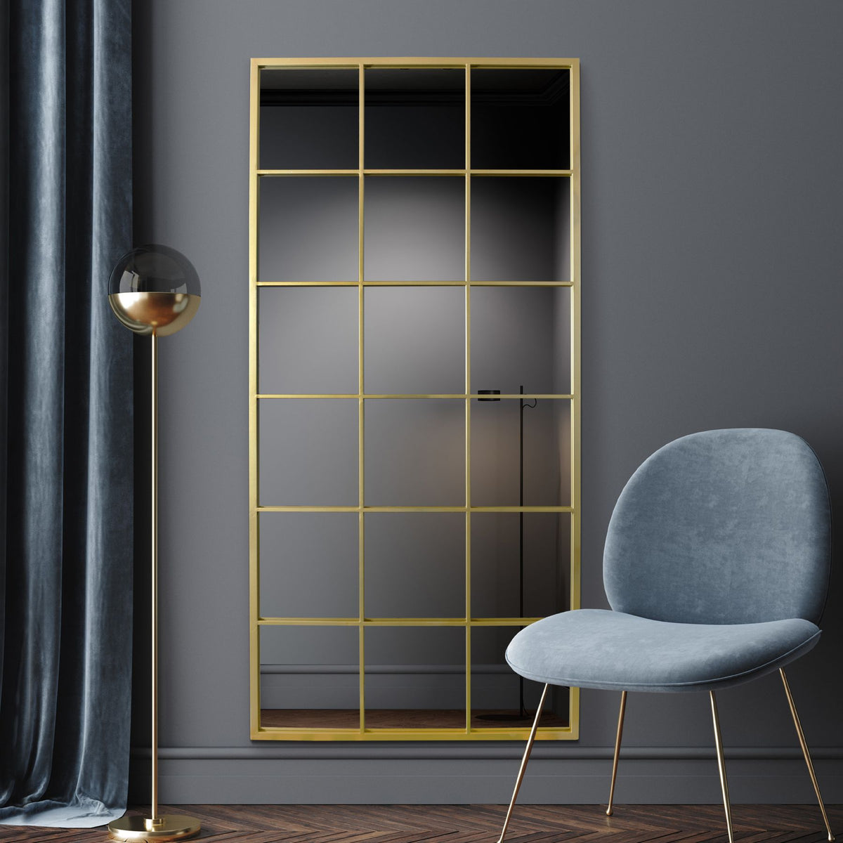 WVH® | The Industrial Grid | Leaner and Wall-Mountable Mirrors