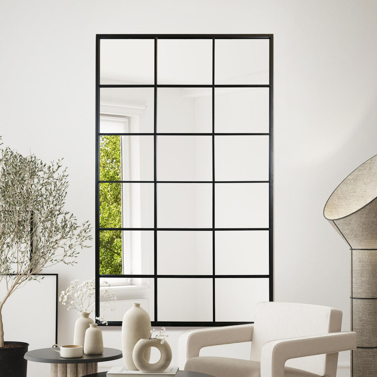 WVH® | The Industrial Grid | Leaner and Wall-Mountable Mirrors