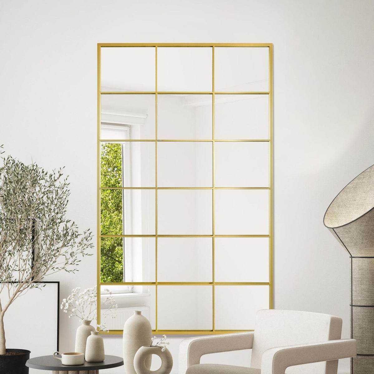 WVH® | The Industrial Grid | Leaner and Wall-Mountable Mirrors