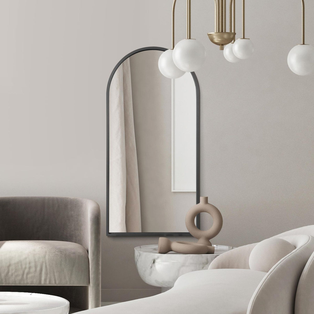 WVH® | The Arch | Metal Frame Leaner and Wall-Mountable Mirrors