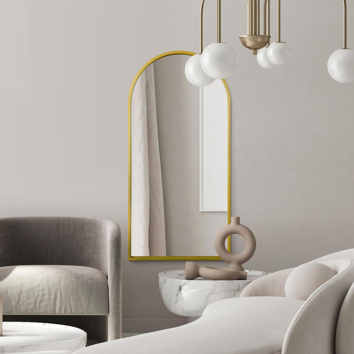 WVH® | The Arch | Metal Frame Leaner and Wall-Mountable Mirrors
