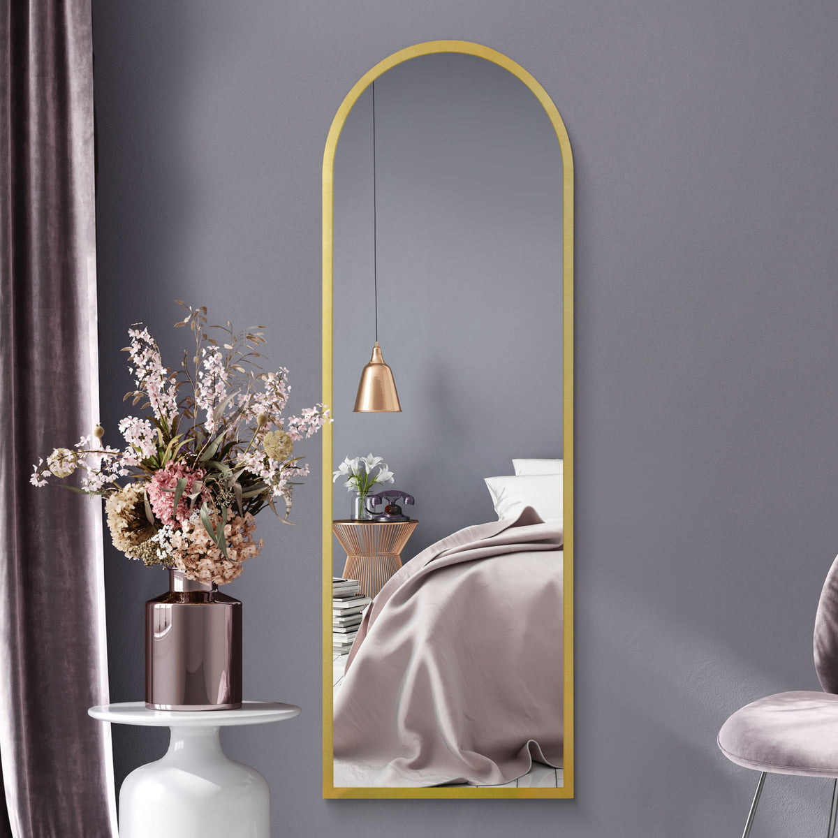 WVH® | The Arch | Metal Frame Leaner and Wall-Mountable Mirrors