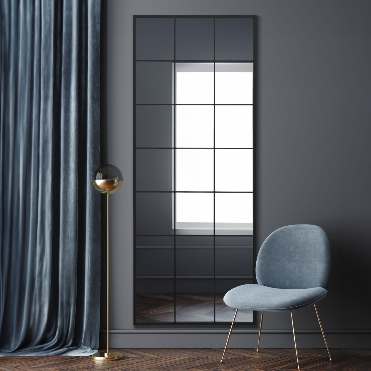 WVH® | The Industrial Grid | Leaner and Wall-Mountable Mirrors