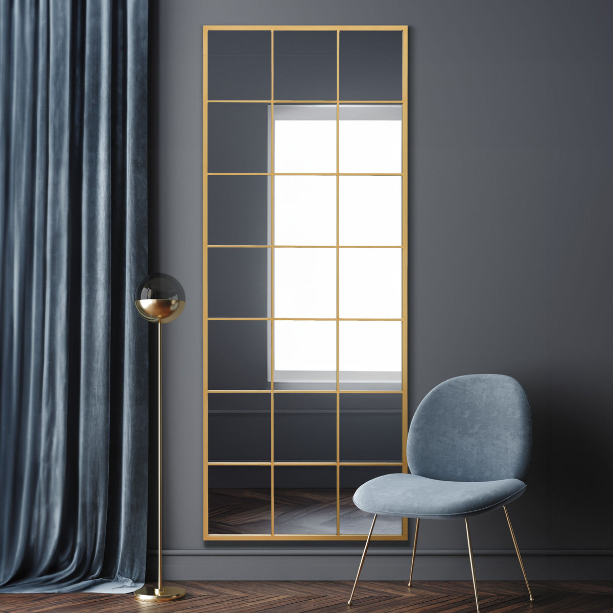 WVH® | The Industrial Grid | Leaner and Wall-Mountable Mirrors