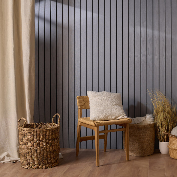 Acupanel® Luxe Grey Oak Wood Wall Panels (Non-Acoustic)