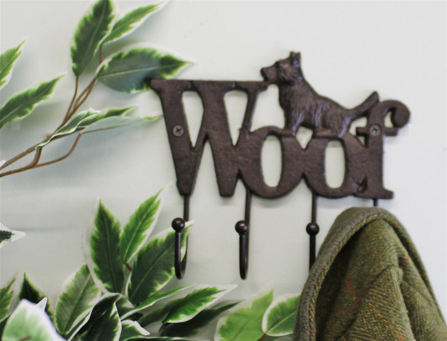 Cast Iron | Woof Four Wall Hooks