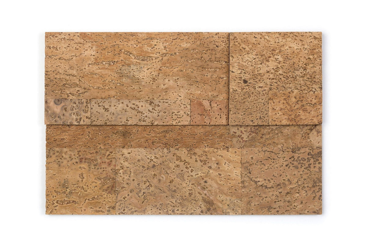 Muratto® Organic "Brick Natural" 3D Pattern Luxury Cork Wall Tiles