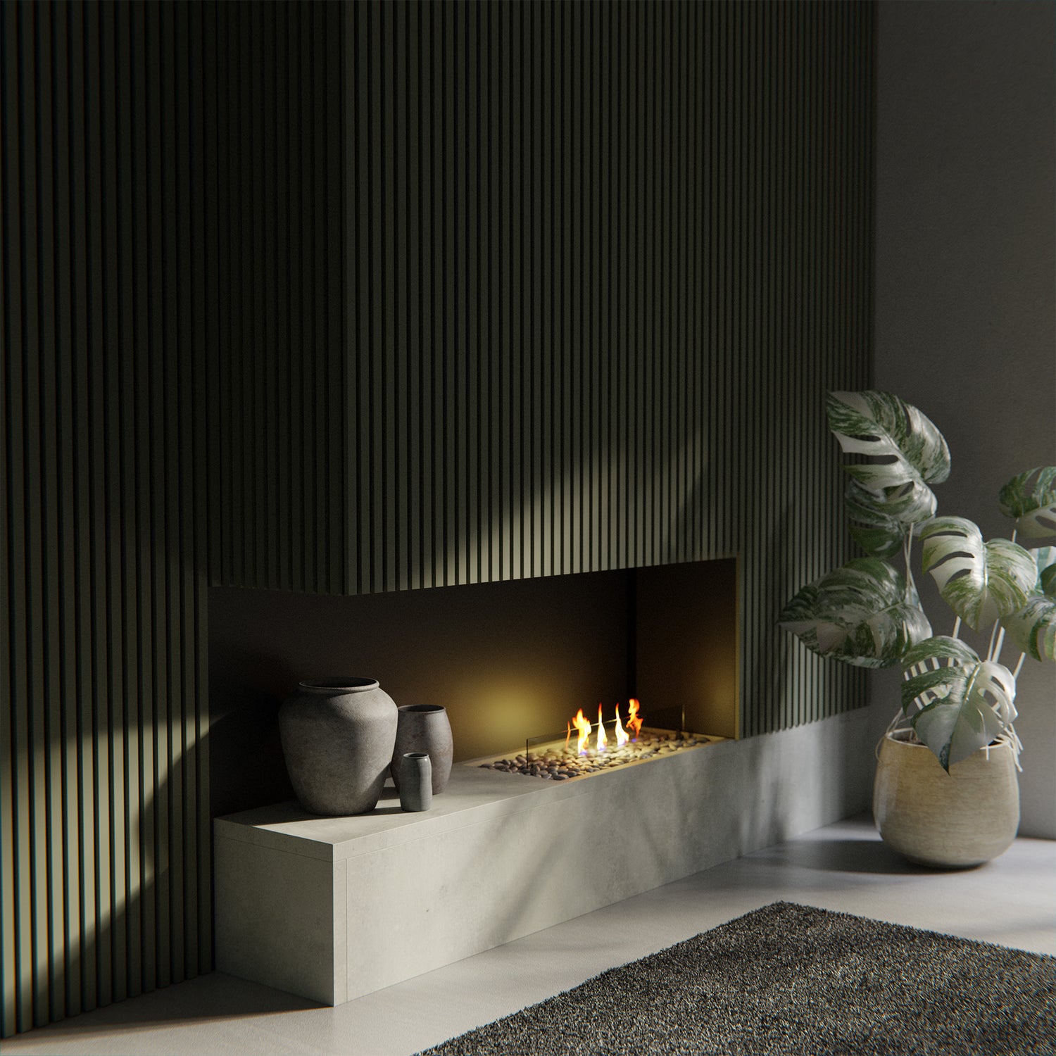 Acupanel® Colour Olive Green Acoustic Wall Panels