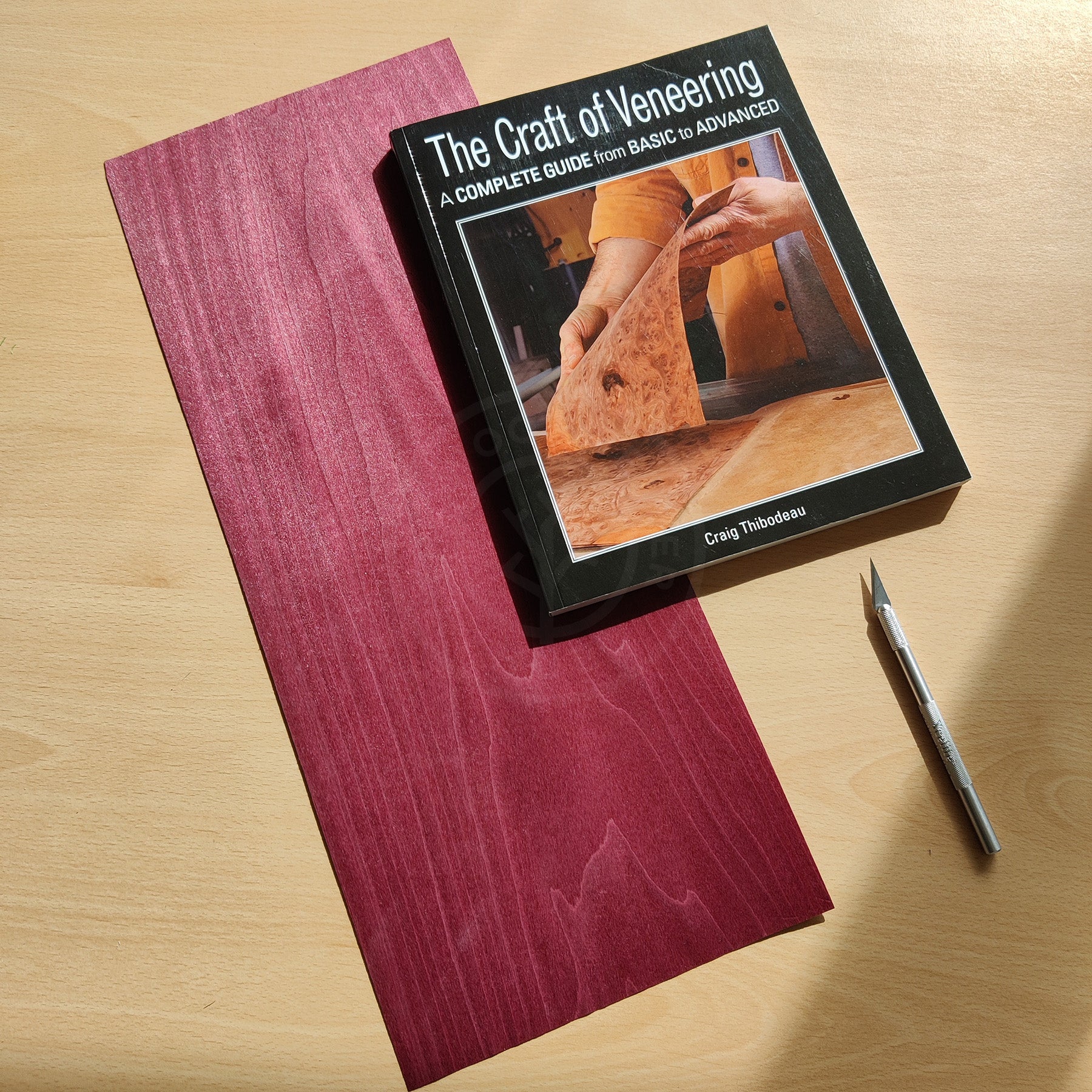 Wine Red Tulipwood Coloured Wood Veneer