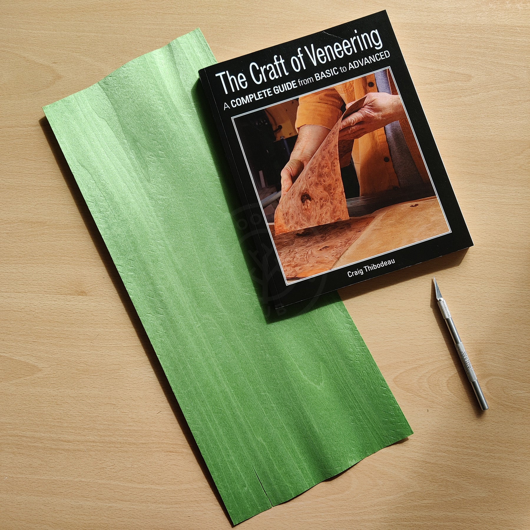 Luminous Green Tulipwood Coloured Wood Veneer
