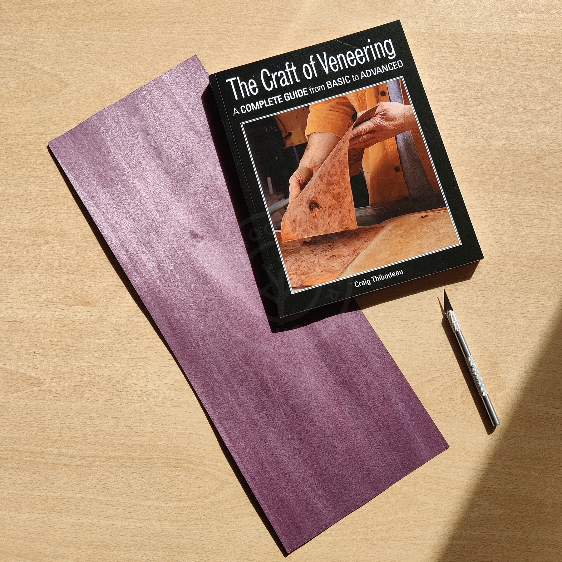 Signal Violet Tulipwood Coloured Wood Veneer