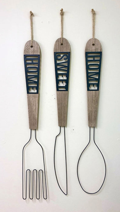 Metal | Home Sweet Home Cutlery Wall Hanging Decoration
