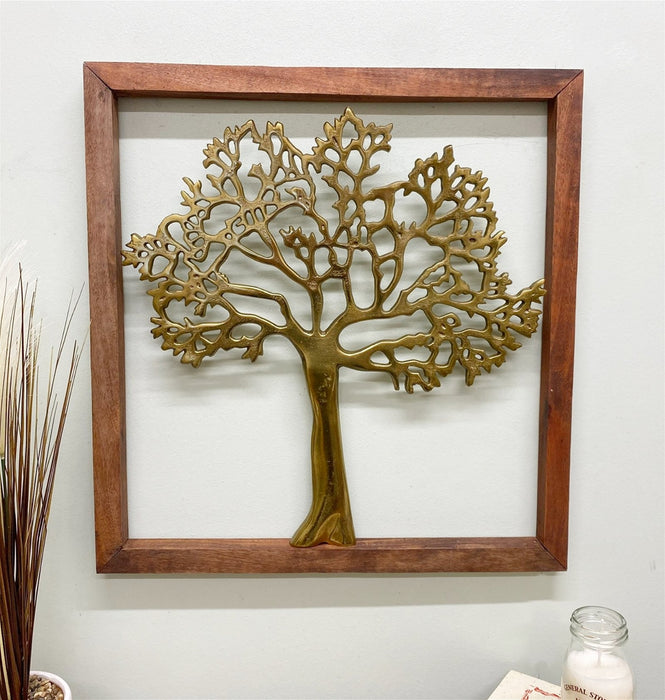 Gold | Tree Of Life In Wooden Frame