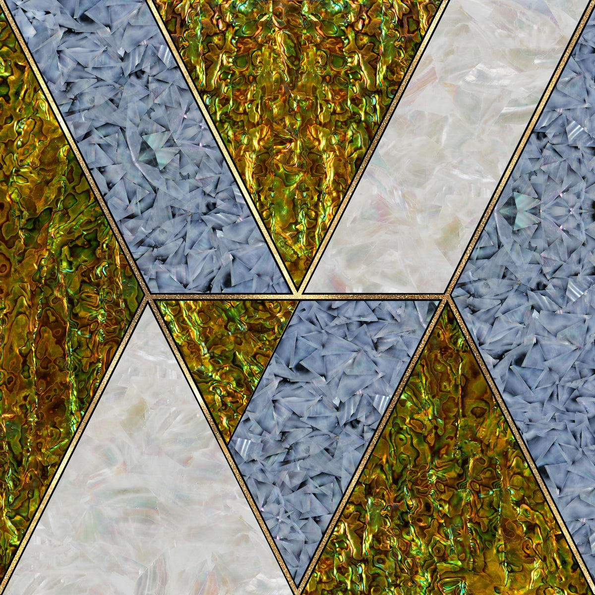 Freshwater Mother of Pearl Dark Mosaic Shell Veneer