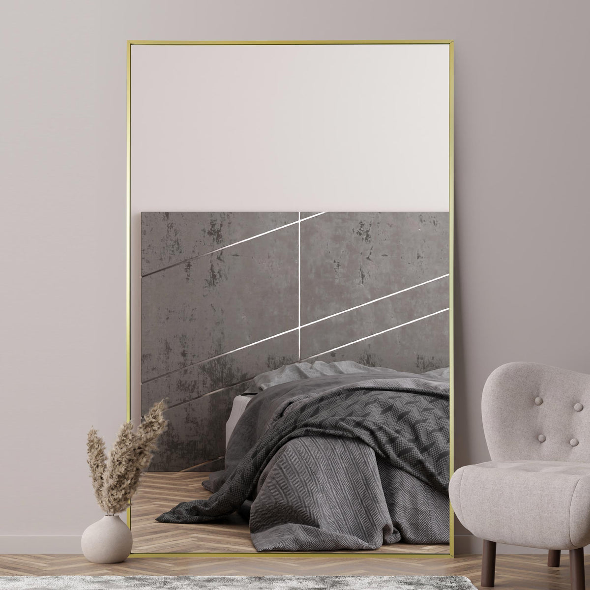 WVH®| The Industrial Rectangular | Leaner and Wall-Mountable Mirrors