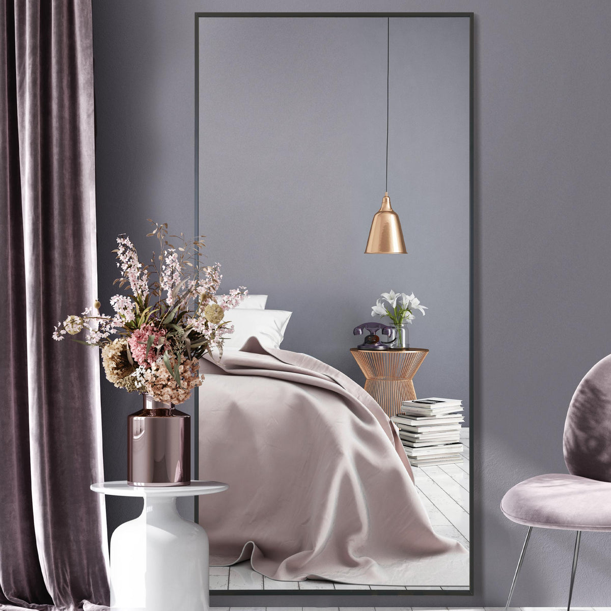 WVH®| The Industrial Rectangular | Leaner and Wall-Mountable Mirrors