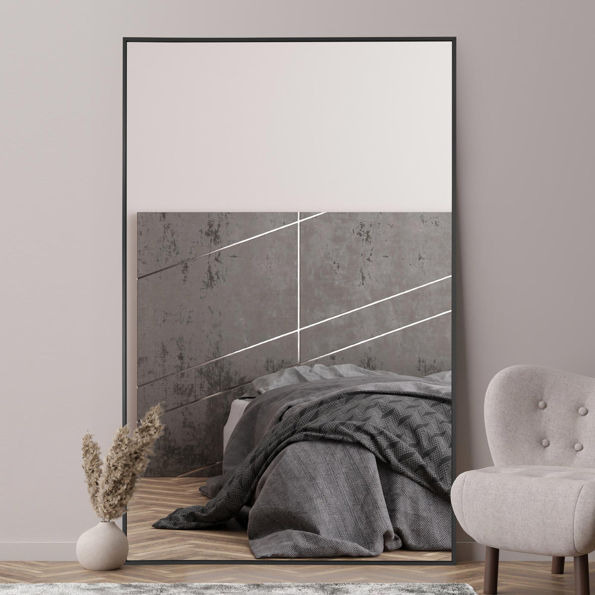 WVH®| The Industrial Rectangular | Leaner and Wall-Mountable Mirrors