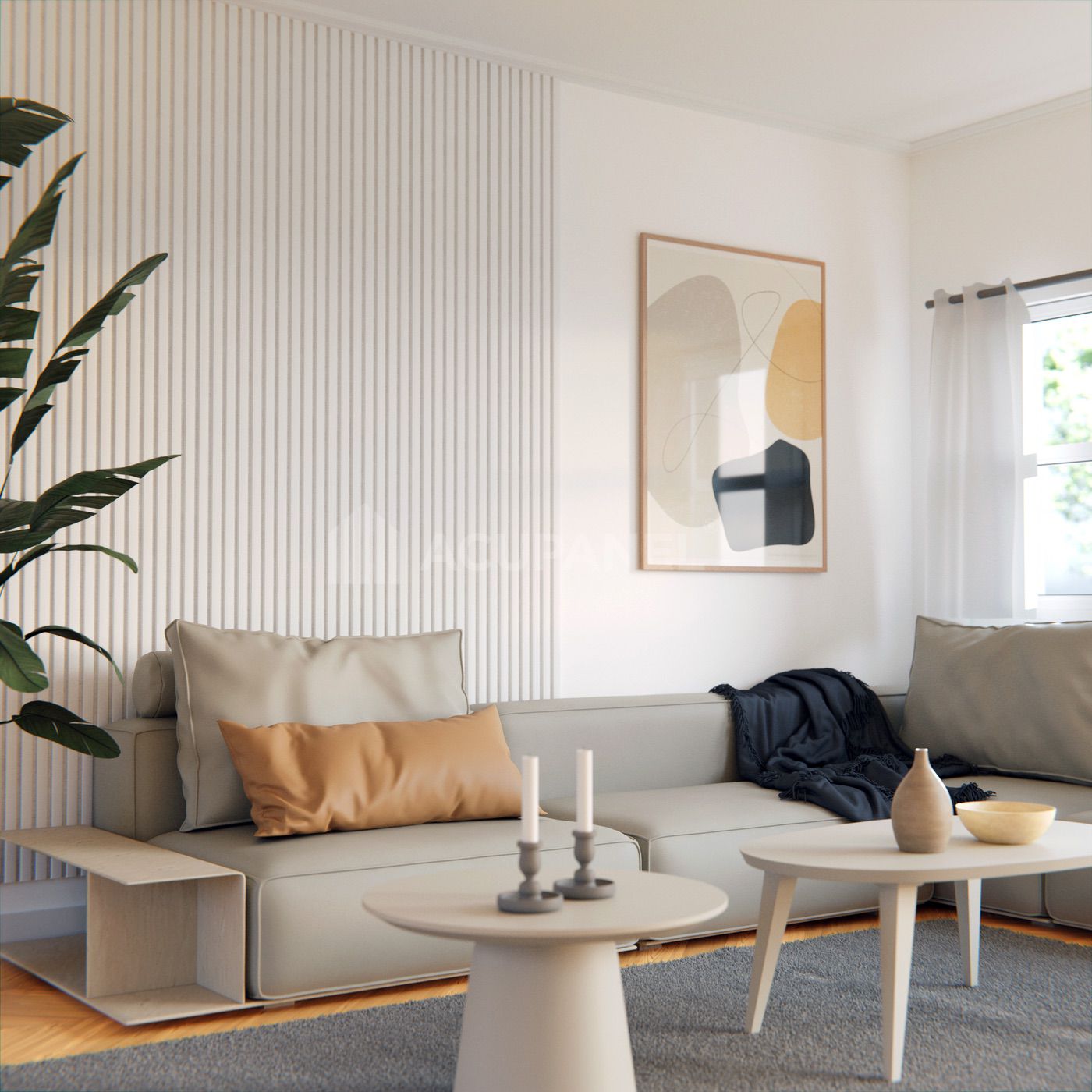 Acupanel® Contemporary White Wrapped Acoustic Wall Panels