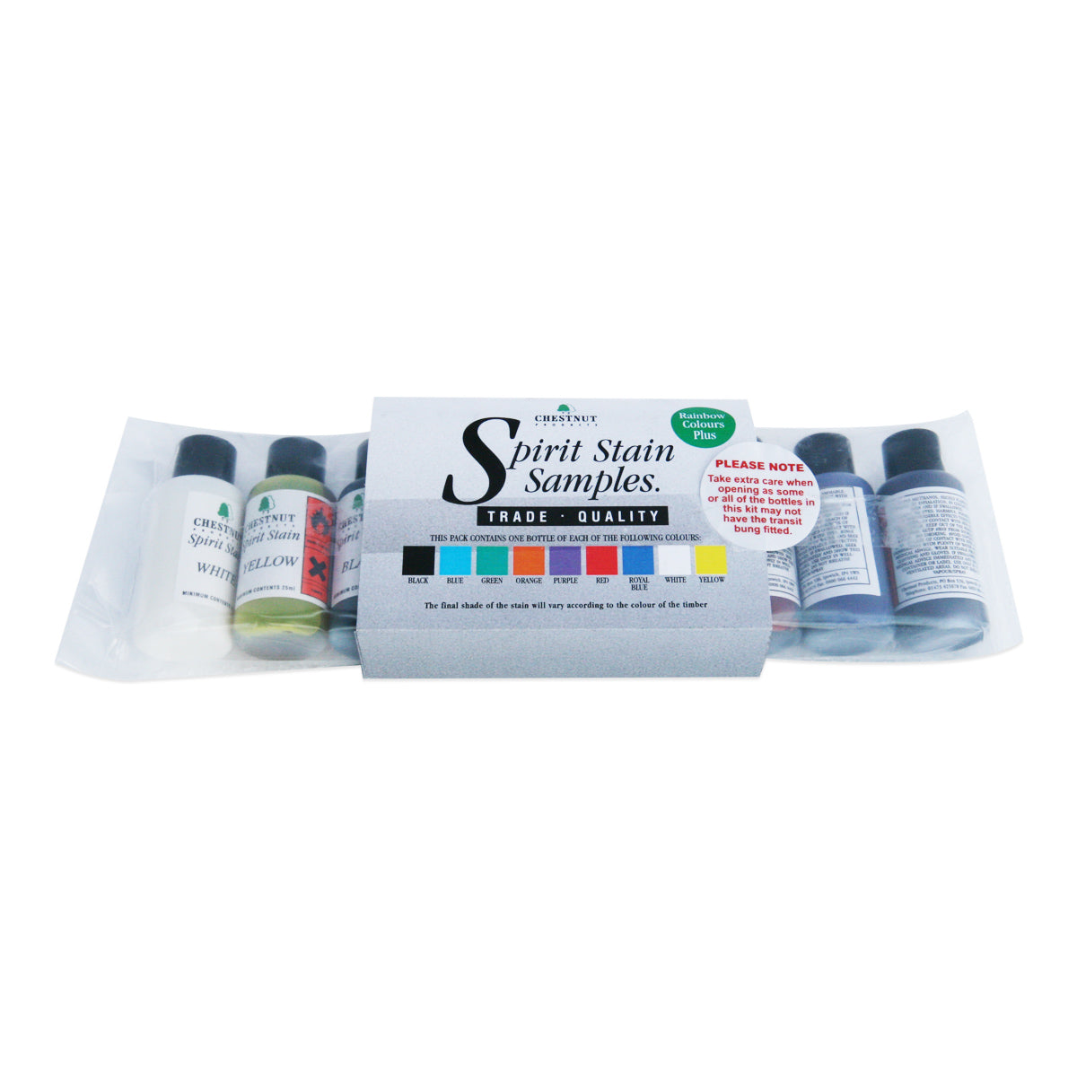 Chestnut Spirit Stain Tester Pack ( Rainbow Colours )