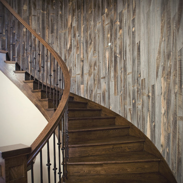 Weathered Wood in Staircase Project