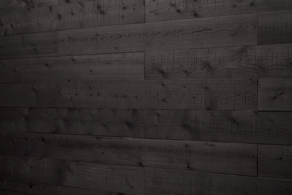 Black Peel and Stick Wood Wall Panels