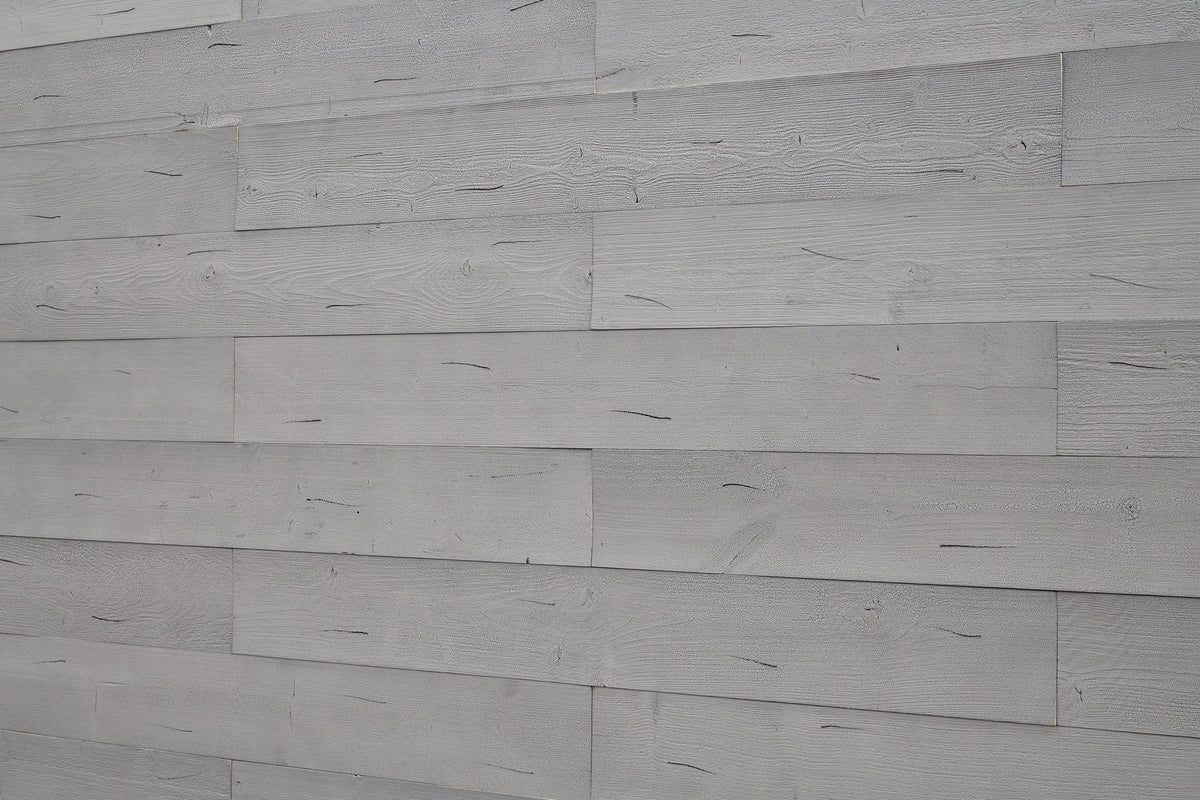 Silver Grey Peel and Stick Wood Wall Panels