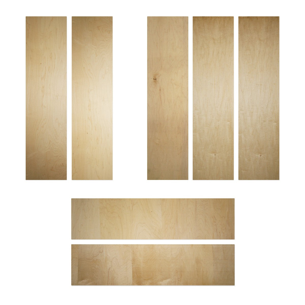 Canadian Hard Maple 1.5mm Skateboard Wood Veneer Kit 91.44cm x 33.02cm