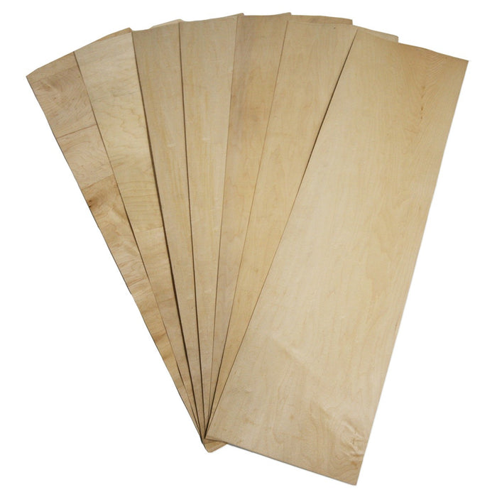 Canadian Hard Maple 1.5mm Longboard Wood Veneer Kits 121.92cm x 30.48cm