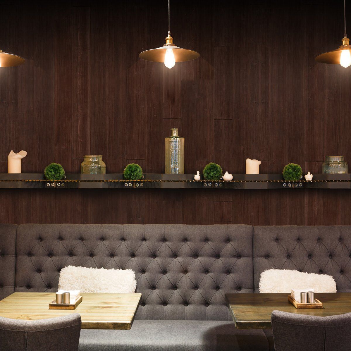 Chestnut Brown Peel and Stick Wood Wall Panels